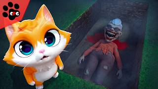 ¡Encontré el CUERPO enterrado de la aterradora GRANNY en I Am Cat!