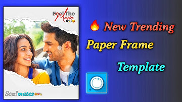 Trending Paper frame AveePlayer Template |How to make paper frame trending status |Template download