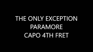 the only exception paramore lyrics and chords