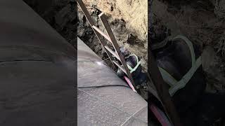** Welding under progress in water pipe line ##