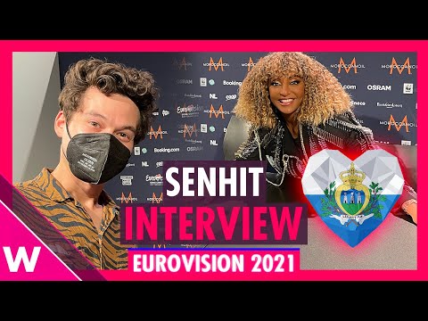 Senhit "Adrenalina" (San Marino) Interview @ Eurovision 2021 first rehearsal