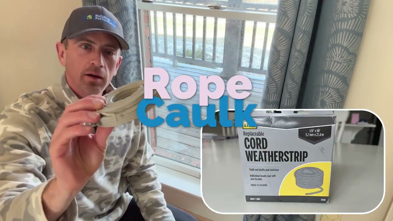 P14AM Rope Caulk Weatherstripping - 1/8 X 30 Foot Gray Door Window Draft Seal, No Mess Application