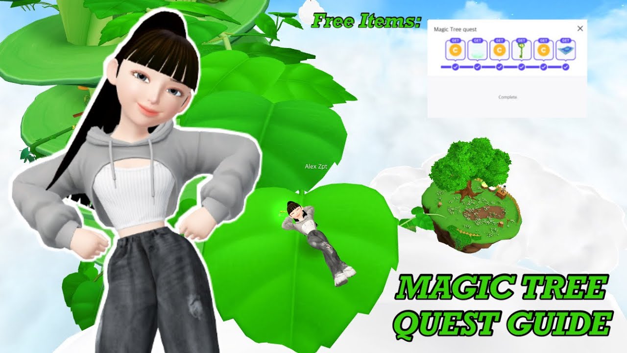[ZEPETO] MAGIC TREE MAP QUEST GUIDE THIRD VERSION + FREE ITEMS (NO CUTS ...