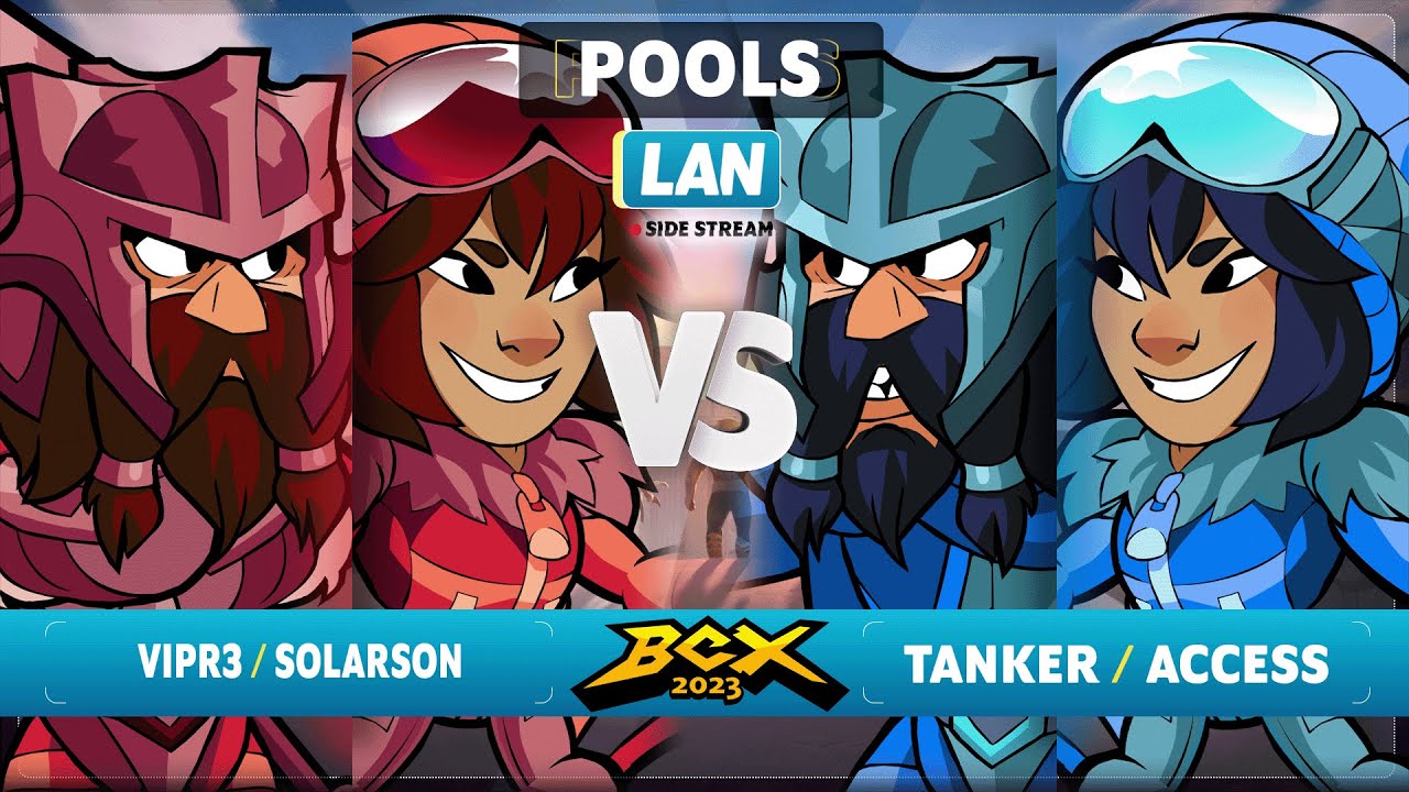 Vipr3 & Solarson vs Access & Tanker - Pools - Brawlhalla World Championship 2023 - LAN 2v2