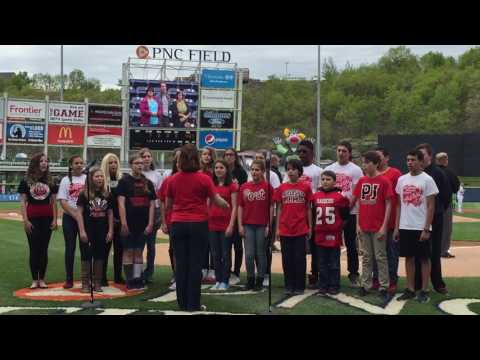 National Anthem performed by the Port Jervis Middle School Vocal Ensemble at PNC Field on 5-14-16