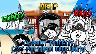 Super Rare Gacha Catfruit Priority List  The Battle Cats