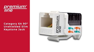 Premium-Line Cat.6A 90° Unshielded Slim Keystone Jack