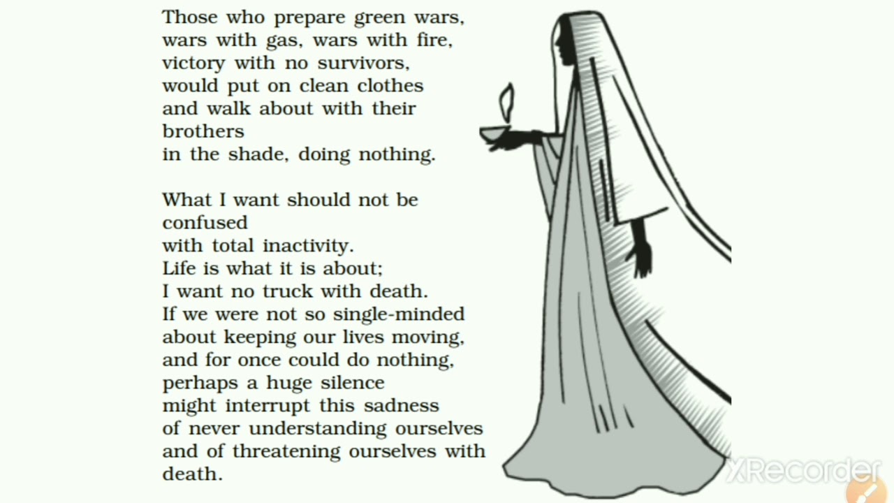 Keeping Quiet by Pablo Neruda - YouTube