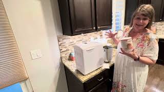 Hot bread in an upright Oster bread machine