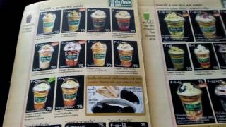Amazing coffee menu in Thailand