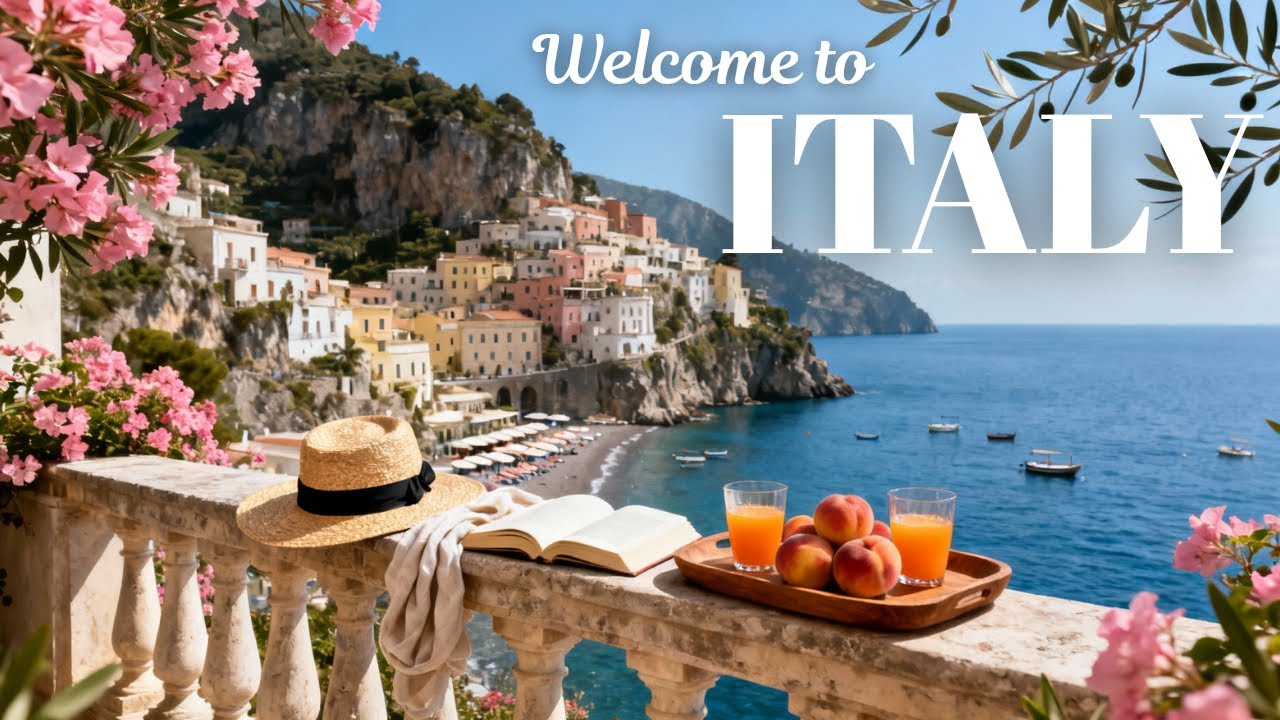 🎶 Italian Vibes & Mediterranean Music | Scenic Amalfi Coast & Lake Como Relaxing Ambience Vol.1 🌊