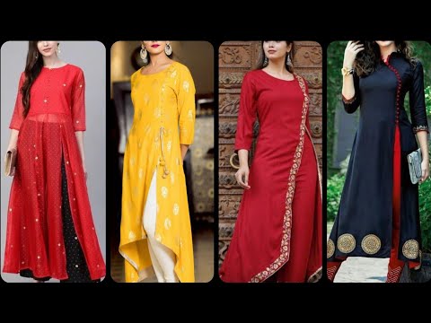 Buy Blue Long Ladies Kurti New Fancy Kurti Design Party Dress Kurta Online  in India - Etsy