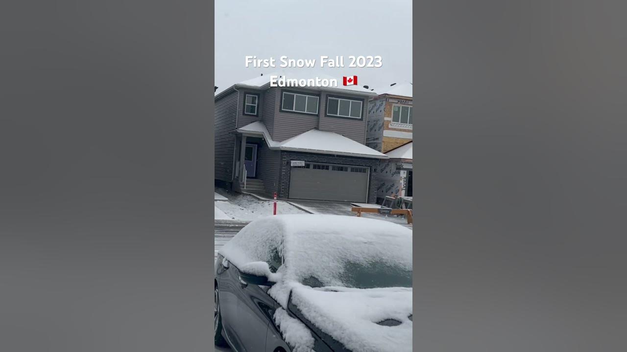 First Snow Fall 2023 Edmonton 🇨🇦🇨🇦 ️ ️snow snowfall snowfallcanada 
