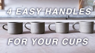 How to make handles - 4 different ways | Pottery 101
