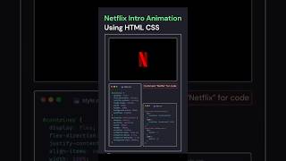 Netflix Intro Animation in Pure CSS 🔥 #coding #short#ytshort#viral#trending#explore#fyp#funny