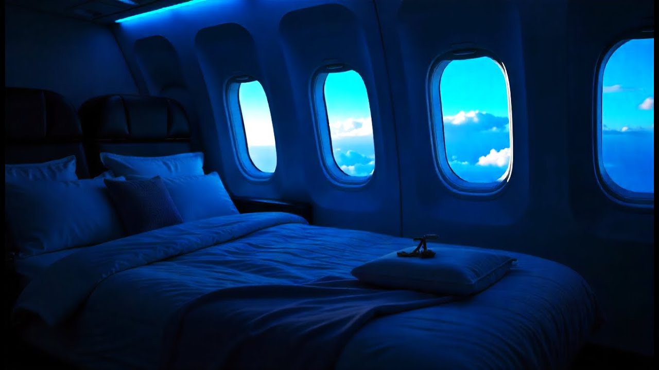 Мягкий гул двигателя ASMR | Атмосфера в салоне самолета для сна, учебы и медитации