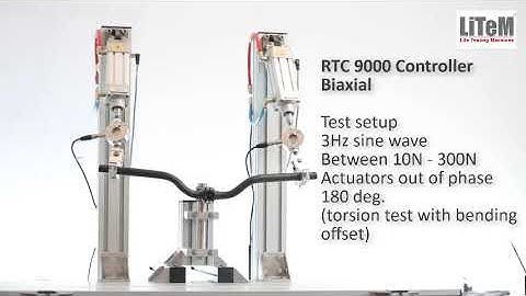 Decathlon handlebars fatigue test with biaxial test machine