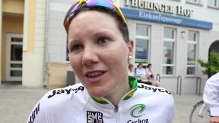 Interview competitive Sarah Roy after Thuringen Rundfahrt