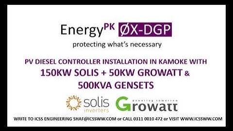 PV Diesel Hybrid Controller in Kamoke Pakistan for Solis 150KW and Growatt 50KW with 300KVA Gensets