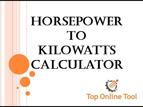 Hp To Kw Chart