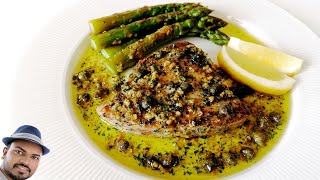 Tuna Steak with Lemon Caper Sauce | Tangy and tasty sauce which complements tuna steaks perfectly