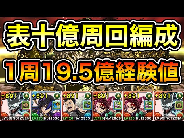 パズドラ】1周19.5億経験値！全敵対応！十億ダンジョン！未知の新星