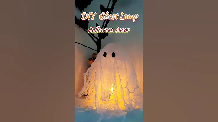 How to Make a DIY Ghost Lamp for Halloween #shorts #diy #halloween