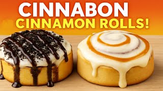Cinnabon Cinnamon Roll Review 🍩 | Oreo, Caramel & Classic Taste Test at Cherry Hill NJ!
