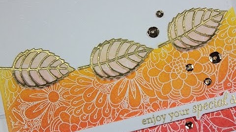 Autumn card with EMBOSS RESIST technique