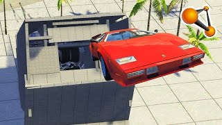 BeamNG Drive - Giant Car Cannon Epic Crash Testing screenshot 2
