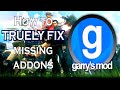 How to fix missing garrys mod addons 2020 solved