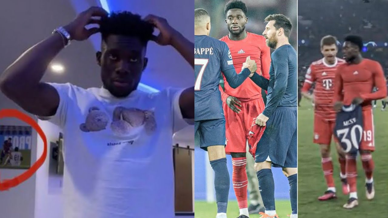 Alphonso Davies finally got Messi' shirt ❤️‍🔥