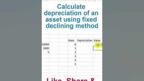 #shorts | Calculate depreciation of an asset | #DB | #excel  | #exceltutorial | #growwithskills