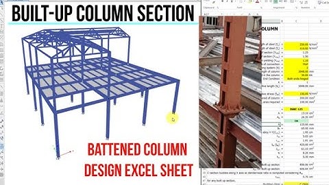 Manual Design of Built-up Column Section (Battened) | Steel Structure | IS 800:2007 | Excel & ETABS