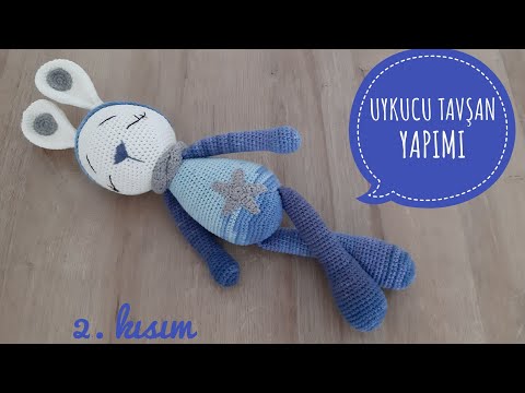 Amigurumi Uykucu Tavşan 💙 ENGLISH SUBTITLES (Kafa,Bere,Kulak) 2/3