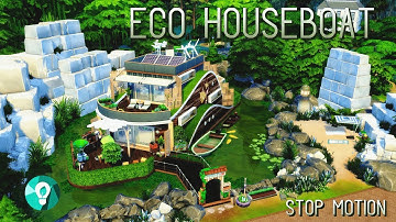 ECO HOUSEBOAT 🛳️ || Stop Motion Speed Build | The Sims 4 Eco Lifestyle | No CC