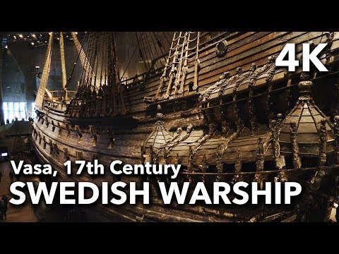 The Vasa Museum - 17th Century Swedish Warship, Stockholm, Sweden | 2017 4K