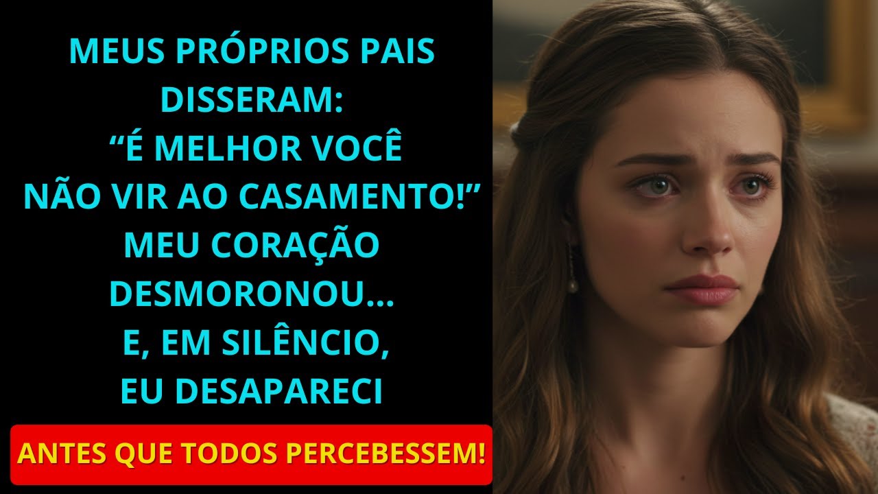 MEUS PAIS DISSERAM “MELHOR QUE NÃO VENHA AO CASAMENTO” — E EU DESAPARECI ANTES QUE TODOS NOTASSEM