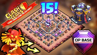 TH15 WAR BASE WITH LINK! Best TH15 anti 2 star &amp; 3 star war base 2025 COC TH15 CWL Base