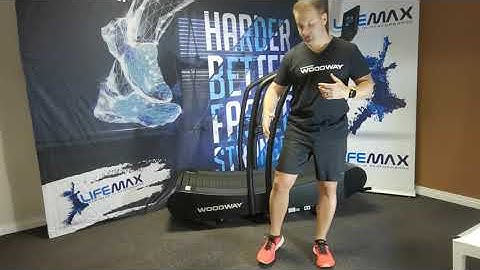 Running with good posture on the woodway curve