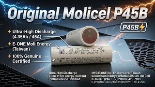 How to identify an original Molicel P45B🔋. #molicel #p45b #battery #power #tools