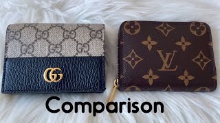 Gucci vs Louis Vuitton Wallets, Zippy Coin purse, GG Card Case Wallet