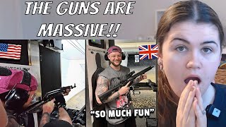 British Girl Reacts to Brits Shooting Guns in America for the FIRST TIME!