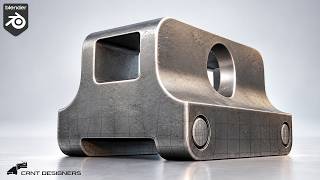 From Basic Shapes to a Detailed Mechanical Part | Blender Hard Surface Modeling