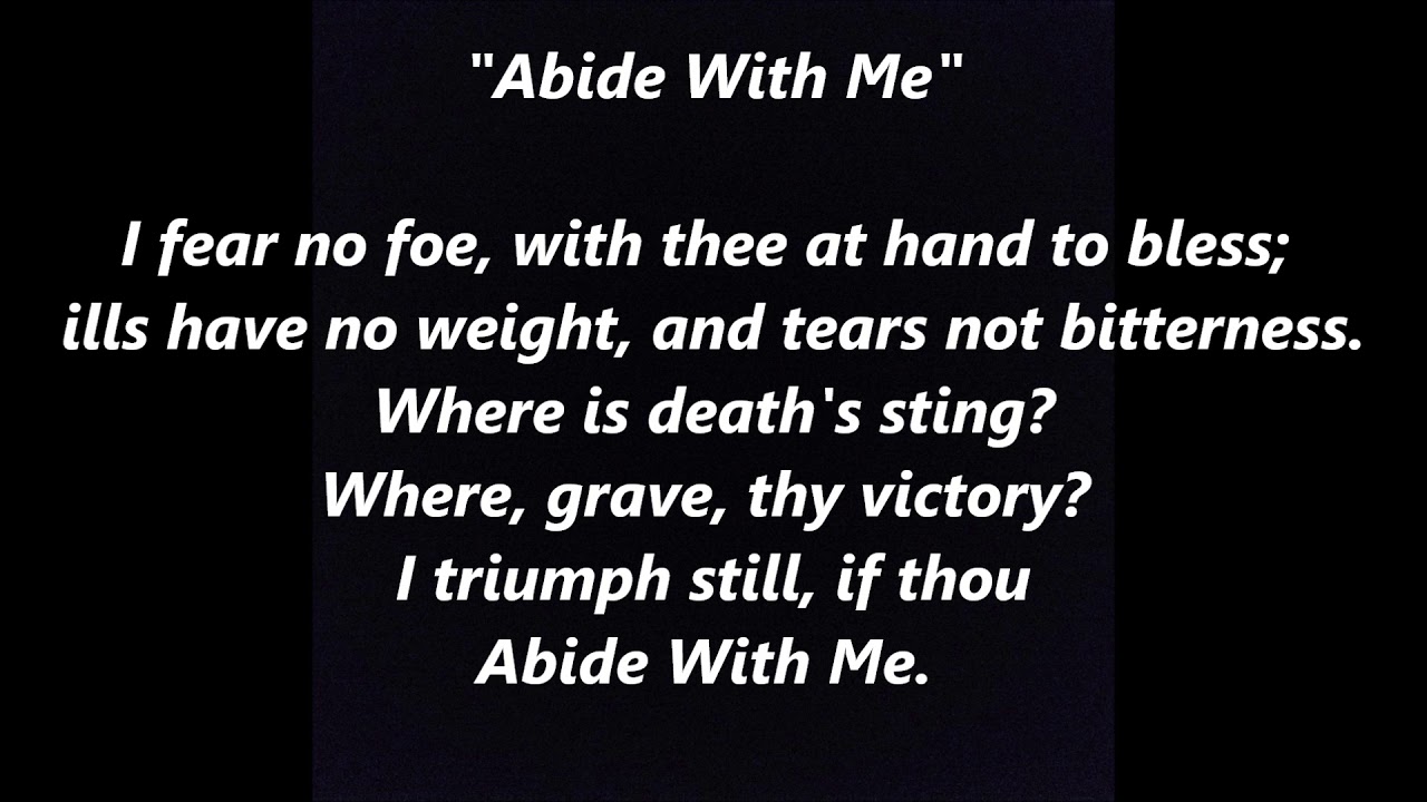 Abide with Me Hymn Lyrics Words best top popular favorite Methodist ...