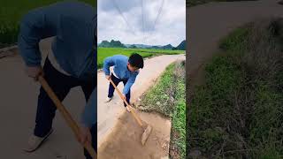 Great technique for cleaning dirt from the road #shortvideo #farming #tools #youtubeshorts
