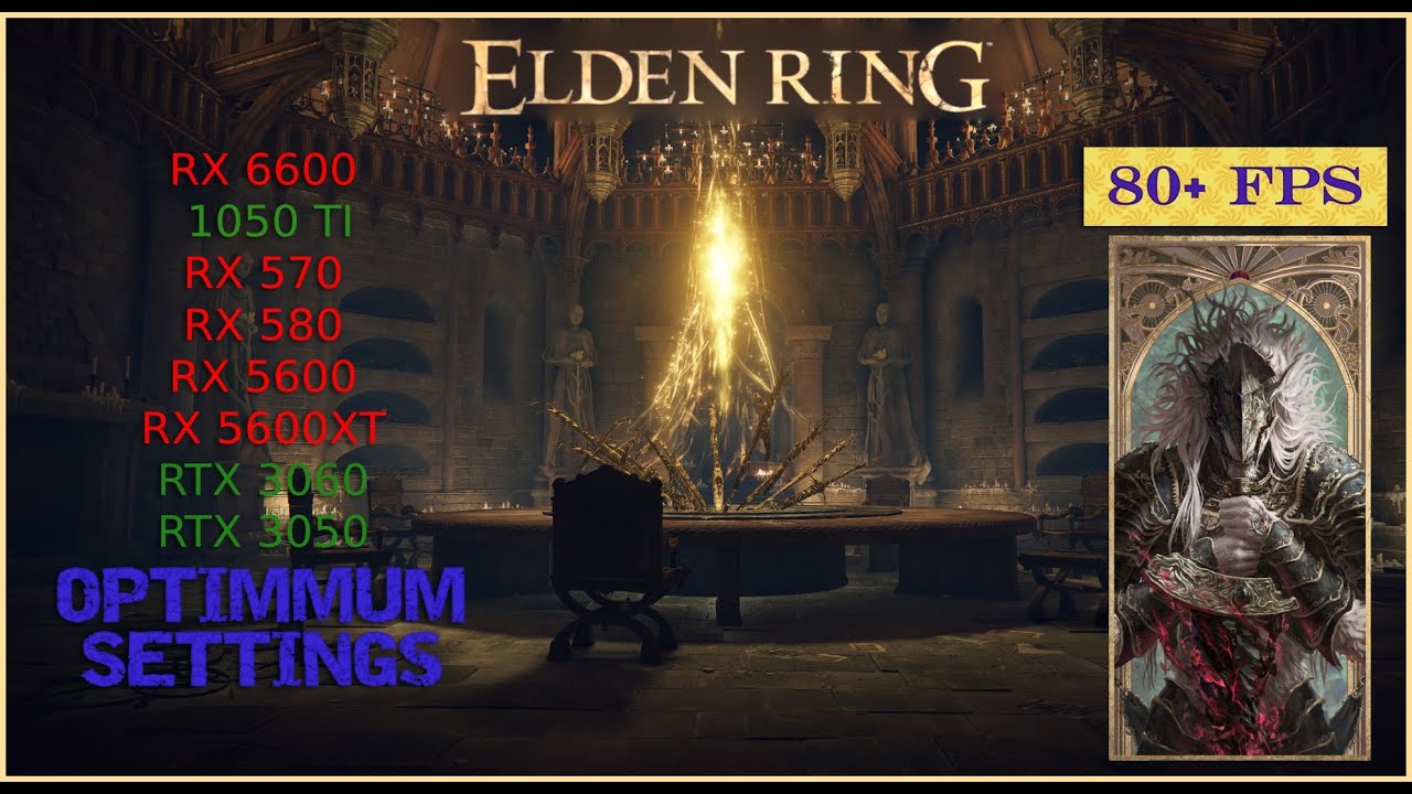 Elden Ring Optimum Settings 2023 RX 6600 3050 3060 1050ti