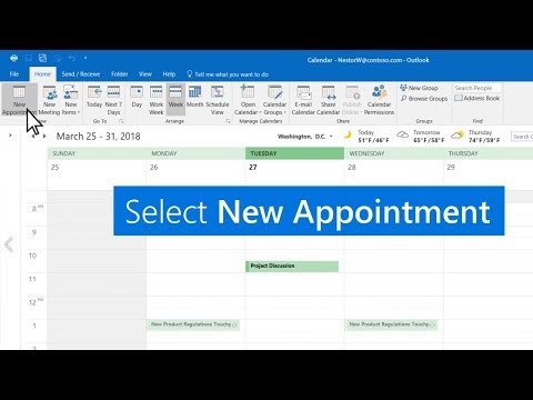 Create appointments and meetings in Outlook