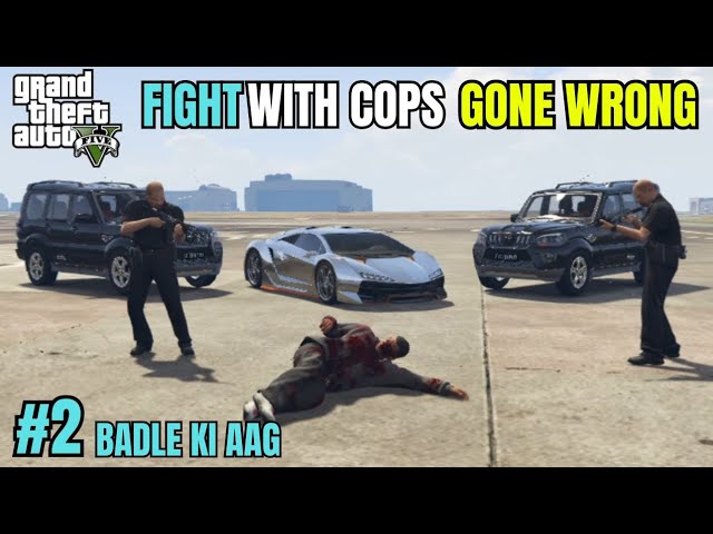 Can I save Franklin | Fight with cops gone wrong #gta5