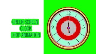 3d clock animation | clock loop animation |Green screen clock animation |